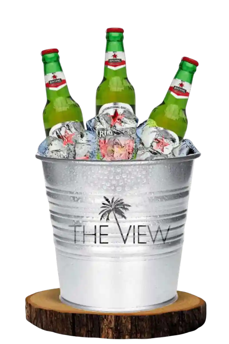 Bucket Bitan with beer and ice