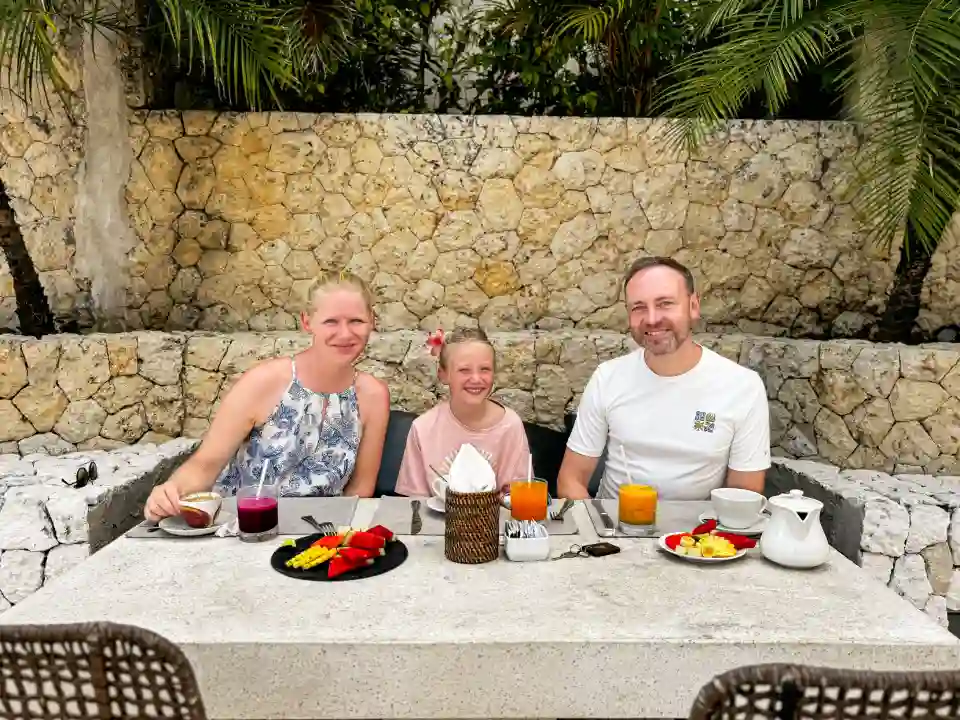 Breakfast menu included at Biu Biu Resort Bali with ocean view