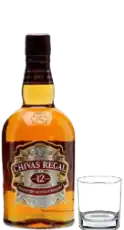 Chivas Regal Bottle 12 Years with Glass