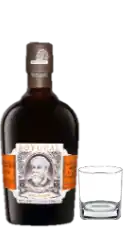 Diplomatico Mantuano Rum Bottle with Glass