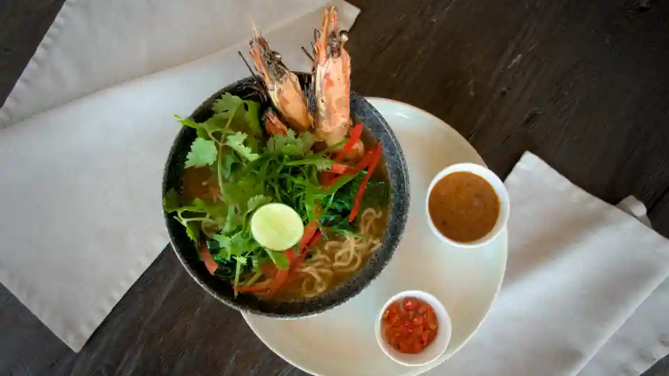 Carte Goût de l'Asie du restaurant The View au Biu Biu resort Bali