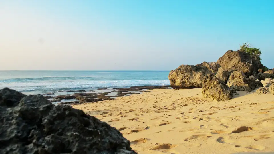 Bali beach rocks