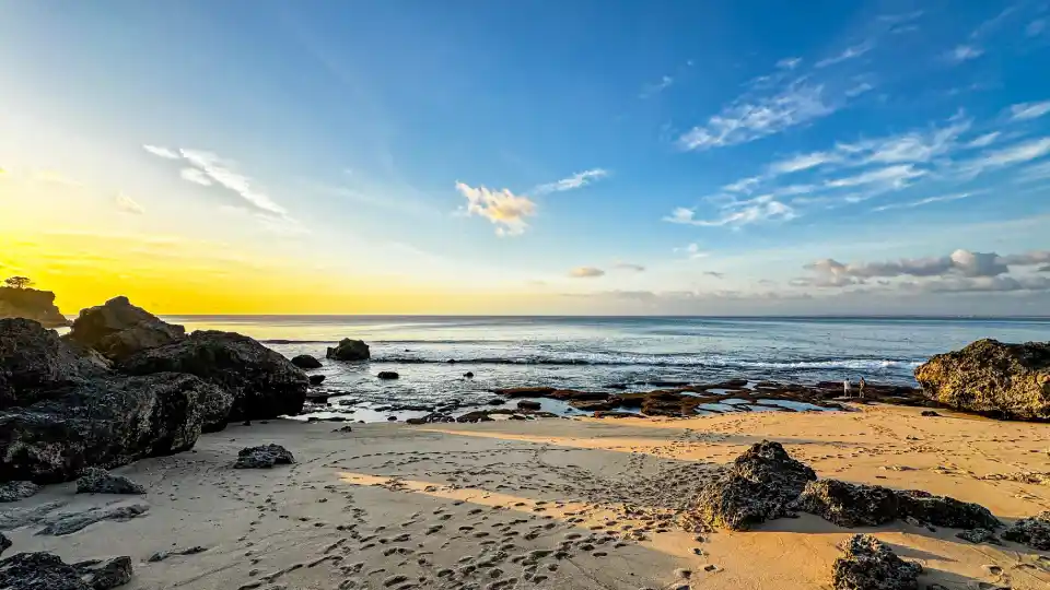 Tropical sunset beach Bali